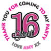 sweet 16 birthday stickers