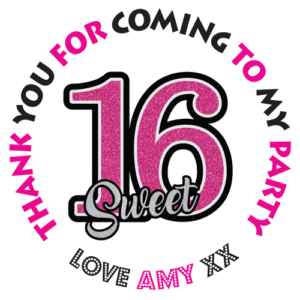 sweet 16 birthday stickers