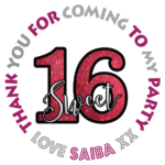 sweet 16 birthday stickers