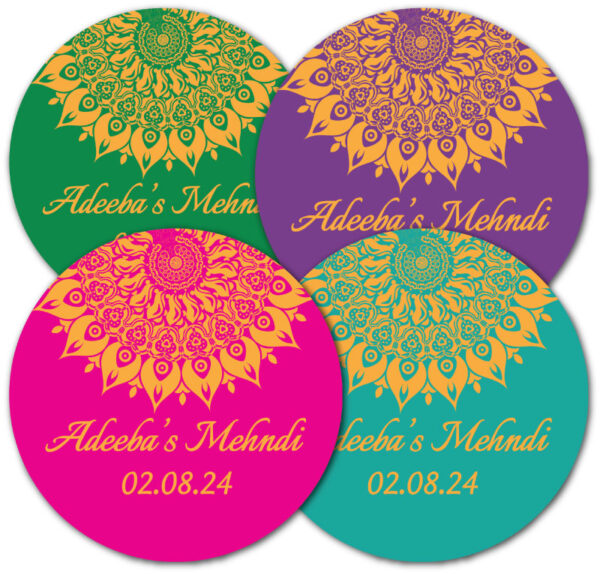 Mix of all colours wedding Mehndi stickers