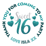 sweet 16 birthday stickers