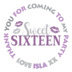 sweet 16 birthday stickers