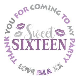 sweet 16 birthday stickers