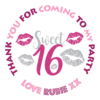 sweet 16 birthday stickers