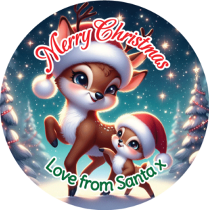 Baby Reindeer merry christmas stickers