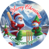 Santa merry christmas stickers