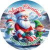 Santa merry christmas stickers