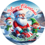 Santa merry christmas stickers