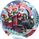 Santa merry christmas stickers