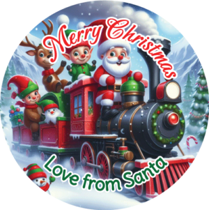 Santa merry christmas stickers