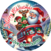 Santa merry christmas stickers