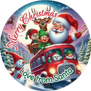 Santa merry christmas stickers