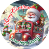 Santa merry christmas stickers