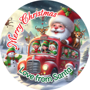 Santa merry christmas stickers